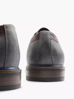 Grijze Veterschoen -Beroemde Schoenen Winkel 2114674 H4