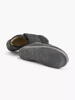 Grijze Pantoffel Klittenband -Beroemde Schoenen Winkel 2116582 H3