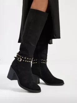 Zwarte Lange Laars Sierriem 13 Zwarte Lange Laars Sierriem -Beroemde Schoenen Winkel 2117708 H10