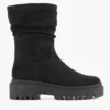 Zwarte Chunky Boot Gevoerd