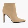 Zandkleurige Enkellaars Hoge Hak