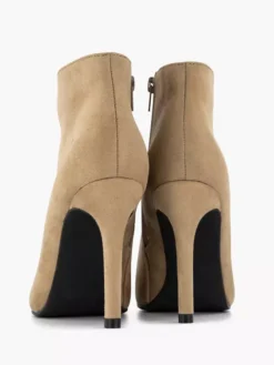 Zandkleurige Enkellaars Hoge Hak -Beroemde Schoenen Winkel 2119493 H4