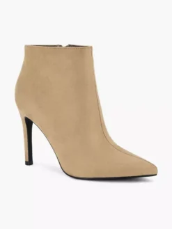 Zandkleurige Enkellaars Hoge Hak -Beroemde Schoenen Winkel 2119493 H6