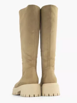 Beige Chunky Laars -Beroemde Schoenen Winkel 2120838 H4