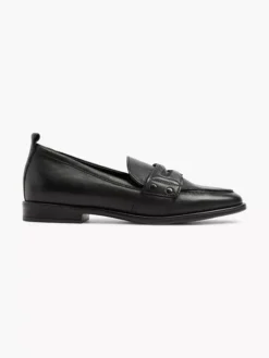 Zwarte Leren Loafer