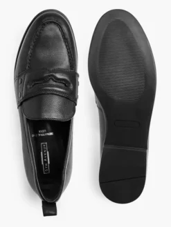 Zwarte Leren Loafer -Beroemde Schoenen Winkel 2121221 H3