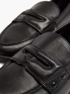 Zwarte Leren Loafer -Beroemde Schoenen Winkel 2121221 H5