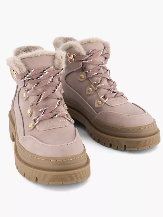 Roze Veterboot Gevoerd 5 Roze Veterboot Gevoerd - Afbeelding 5