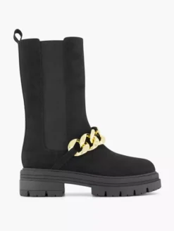 Zwarte Chelsea Boot Sierketting
