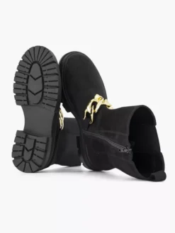 Zwarte Chelsea Boot Sierketting -Beroemde Schoenen Winkel 2122756 H4