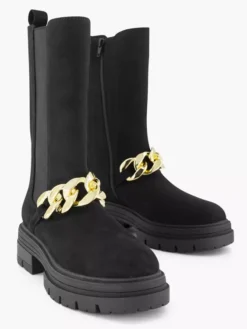 Zwarte Chelsea Boot Sierketting -Beroemde Schoenen Winkel 2122756 H5