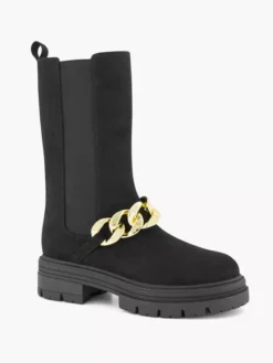 Zwarte Chelsea Boot Sierketting -Beroemde Schoenen Winkel 2122756 H6