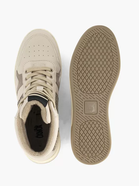 Beige Hoge Sneaker 3 Beige Hoge Sneaker - Afbeelding 3