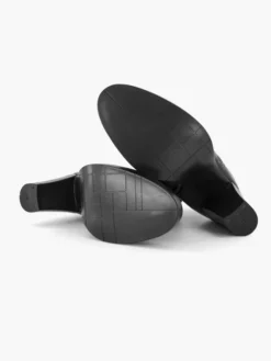 Zwarte Leren Enkellaars -Beroemde Schoenen Winkel 2125487 H3