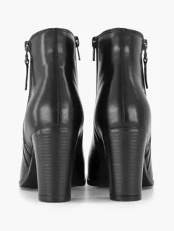 Zwarte Leren Enkellaars -Beroemde Schoenen Winkel 2125487 H4