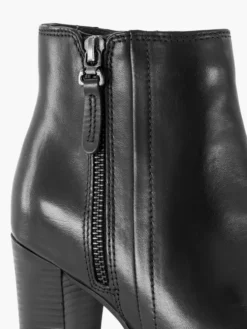 Zwarte Leren Enkellaars -Beroemde Schoenen Winkel 2125487 H5