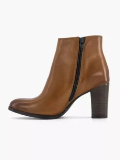 Cognac Leren Enkelaars -Beroemde Schoenen Winkel 2125490 H2