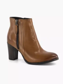 Cognac Leren Enkelaars -Beroemde Schoenen Winkel 2125490 H6