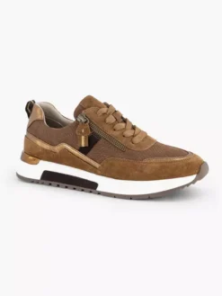 Cognac Leren Sneaker -Beroemde Schoenen Winkel 2126039 H6