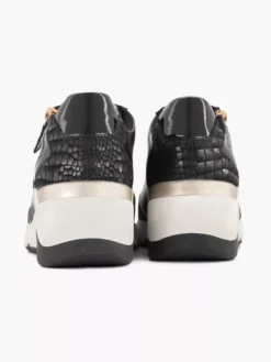 Zwarte Leren Sneaker -Beroemde Schoenen Winkel 2126120 H4