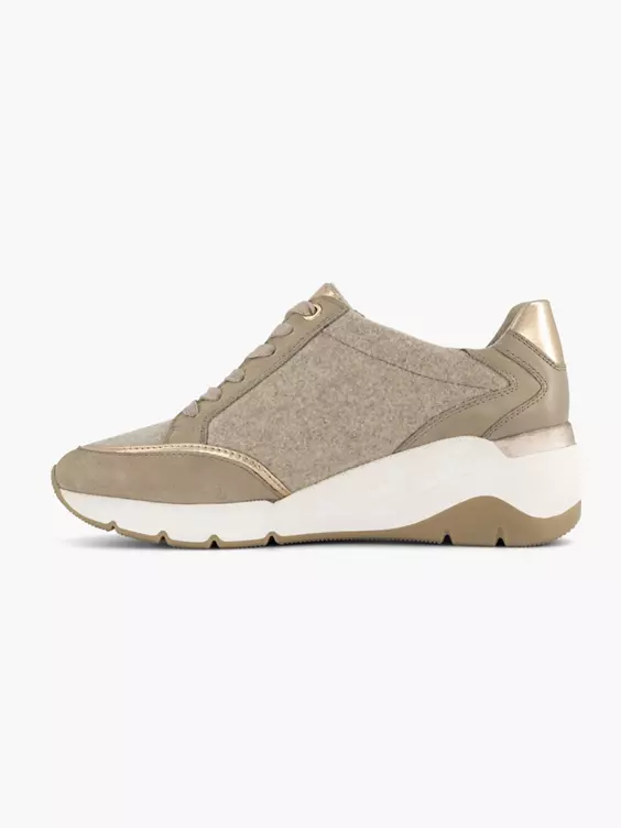 Taupe Leren Sneaker 2 Taupe Leren Sneaker - Afbeelding 2