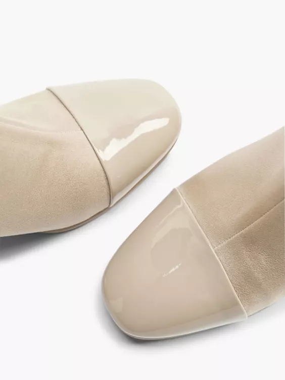 Beige Enkellaars Hak 5 Beige Enkellaars Hak - Afbeelding 5