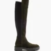Groene Suéde Overknee Laars