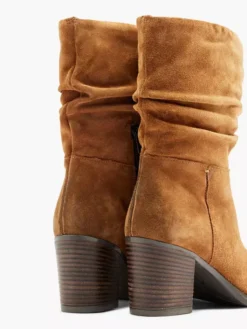 Bruine Suéde Enkellaars Hak -Beroemde Schoenen Winkel 2126592 H4
