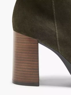 Groene Leren Enkelaars -Beroemde Schoenen Winkel 2126622 H5