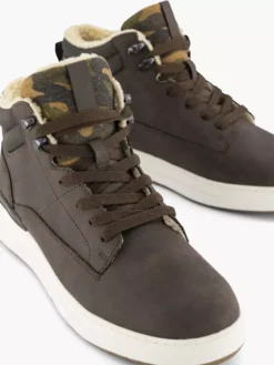 Bruine Hoge Sneaker Gevoerd -Beroemde Schoenen Winkel 2127143 H3