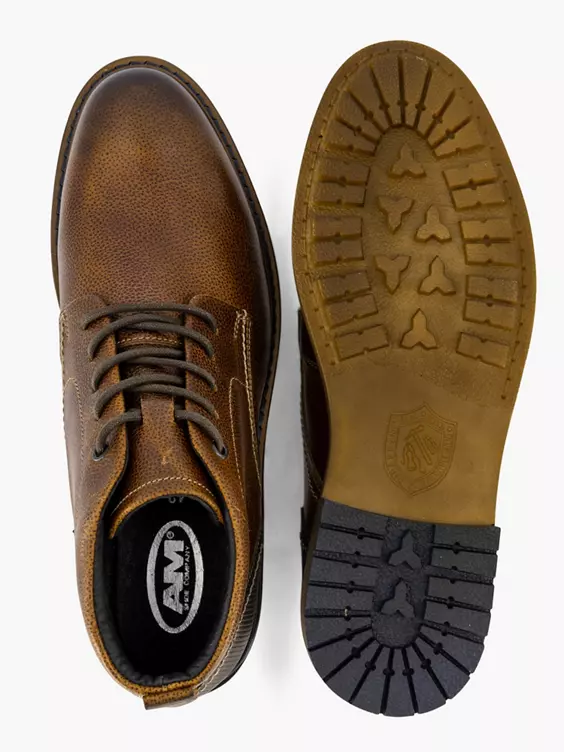 Bruine Leren Veterschoen 3 Bruine Leren Veterschoen - Afbeelding 3