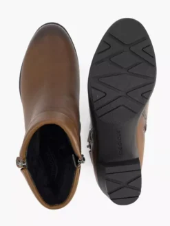 Bruine Leren Enkellaars -Beroemde Schoenen Winkel 2127381 H3