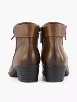 Bruine Leren Enkellaars -Beroemde Schoenen Winkel 2127381 H4