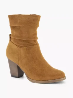 Cognac Enkellaars Hak -Beroemde Schoenen Winkel 2130118 H6