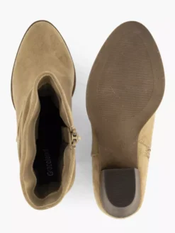 Zandkleurige Enkellaars Hak -Beroemde Schoenen Winkel 2130185 H3