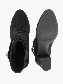 Zwarte Veterlaars Hak -Beroemde Schoenen Winkel 2130235 H3