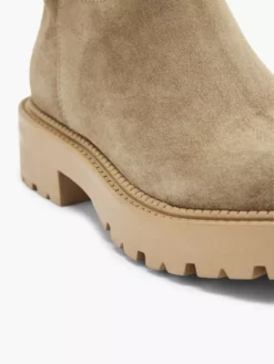 Taupe Lange Leren Laarzen -Beroemde Schoenen Winkel 2131671 H6