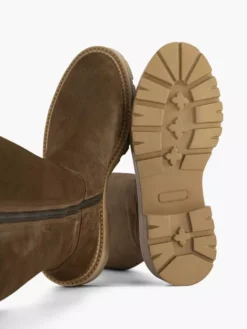 Bruine Lange Leren Laarzen -Beroemde Schoenen Winkel 2131682 H3