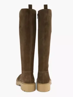 Bruine Lange Leren Laarzen -Beroemde Schoenen Winkel 2131682 H4