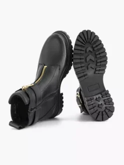 Zwarte Leren Boot Gesp -Beroemde Schoenen Winkel 2132159 H3