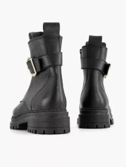 Zwarte Leren Boot Gesp -Beroemde Schoenen Winkel 2132159 H4