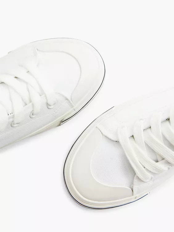 Witte Hoge Canvas Sneaker Hartje 5 Witte Hoge Canvas Sneaker Hartje - Afbeelding 5