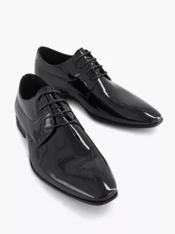 Zwarte Veterschoen Lak -Beroemde Schoenen Winkel 2142910 H5
