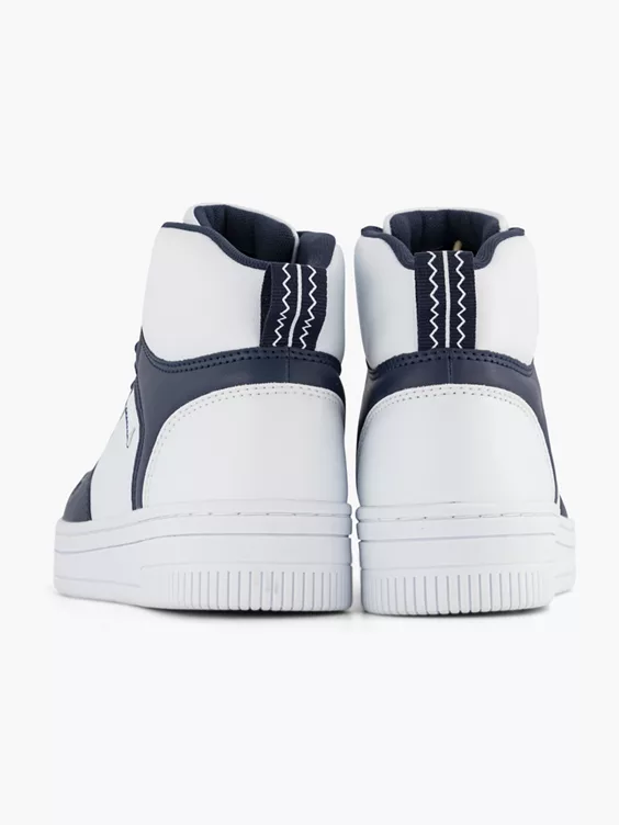 Blauw Witte Hoge Sneaker 4 Blauw Witte Hoge Sneaker - Afbeelding 4