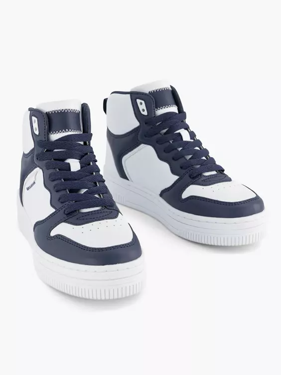 Blauw Witte Hoge Sneaker 5 Blauw Witte Hoge Sneaker - Afbeelding 5