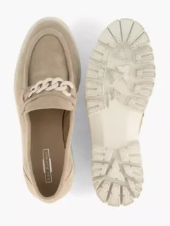 Taupe Suéde Chunky Loafer Sierketting -Beroemde Schoenen Winkel 2147392 H3