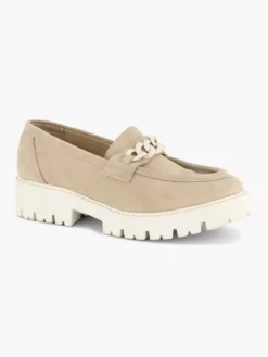Taupe Suéde Chunky Loafer Sierketting -Beroemde Schoenen Winkel 2147392 H6