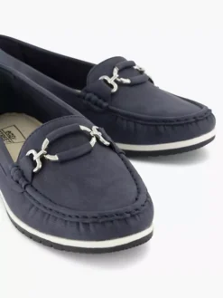 Easy Street Donkerblauwe Instapper Sierketting -Beroemde Schoenen Winkel 2148123 H5