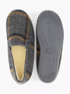 Grijze Pantoffel Ruiten -Beroemde Schoenen Winkel 2149215 H3