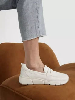 Witte Leren Instapper -Beroemde Schoenen Winkel 2151730 H10